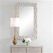 Uttermost Quarry Rectangle Stone Veneer Mirror in Ivory