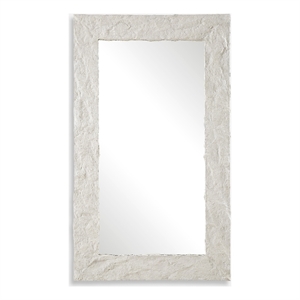 Uttermost Quarry Rectangle Stone Veneer Mirror in Ivory