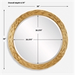 Uttermost Celeste Gold Round Mirror