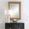 Uttermost Bungalow Grass Cloth Mirror in Natural