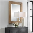 Uttermost Bungalow Grass Cloth Mirror in Natural