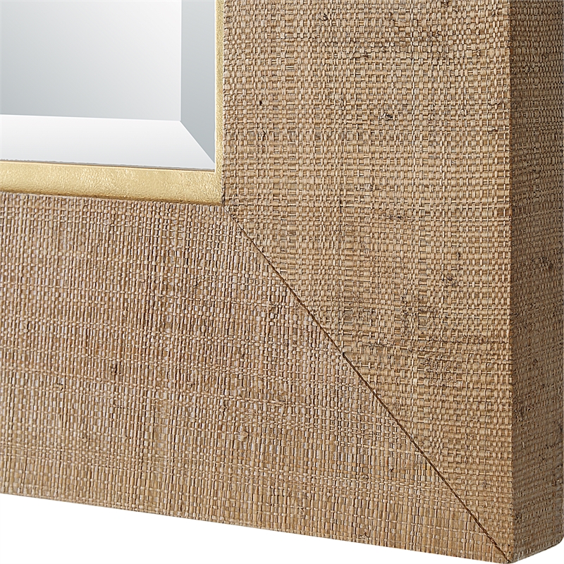 Uttermost Bungalow Grass Cloth Mirror in Natural
