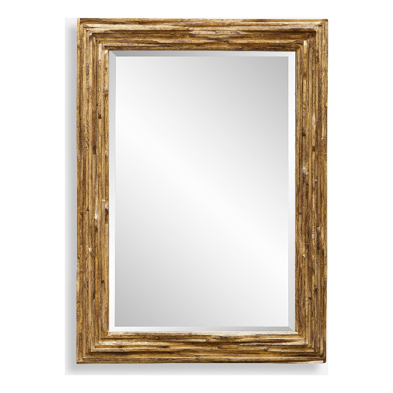 Uttermost Overlap Teak Wood Mirror