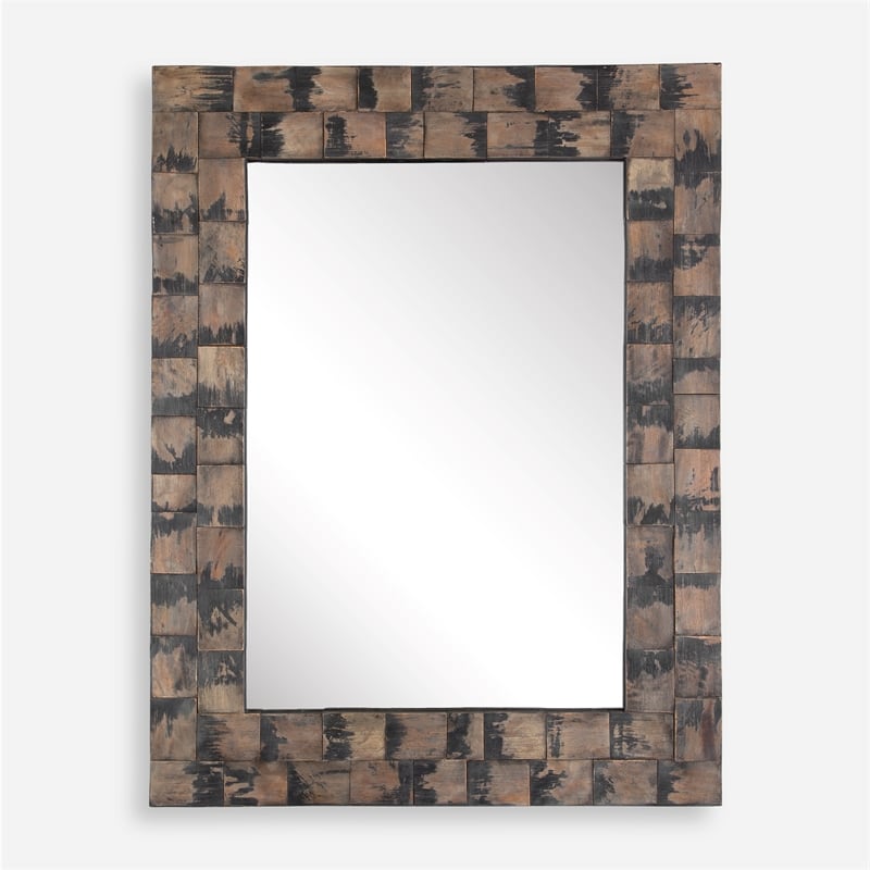 Uttermost Burke Wooden Mirror in Mahogany