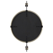 Uttermost Guardrail Round Mirror in Antique Brass