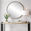Uttermost Wesley Round Mirror in Antique Brass