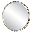 Uttermost Wesley Round Mirror in Antique Brass