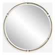 Uttermost Wesley Round Mirror in Antique Brass