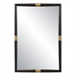 Uttermost Larkin Dark Wood & Antique Brass Mirror