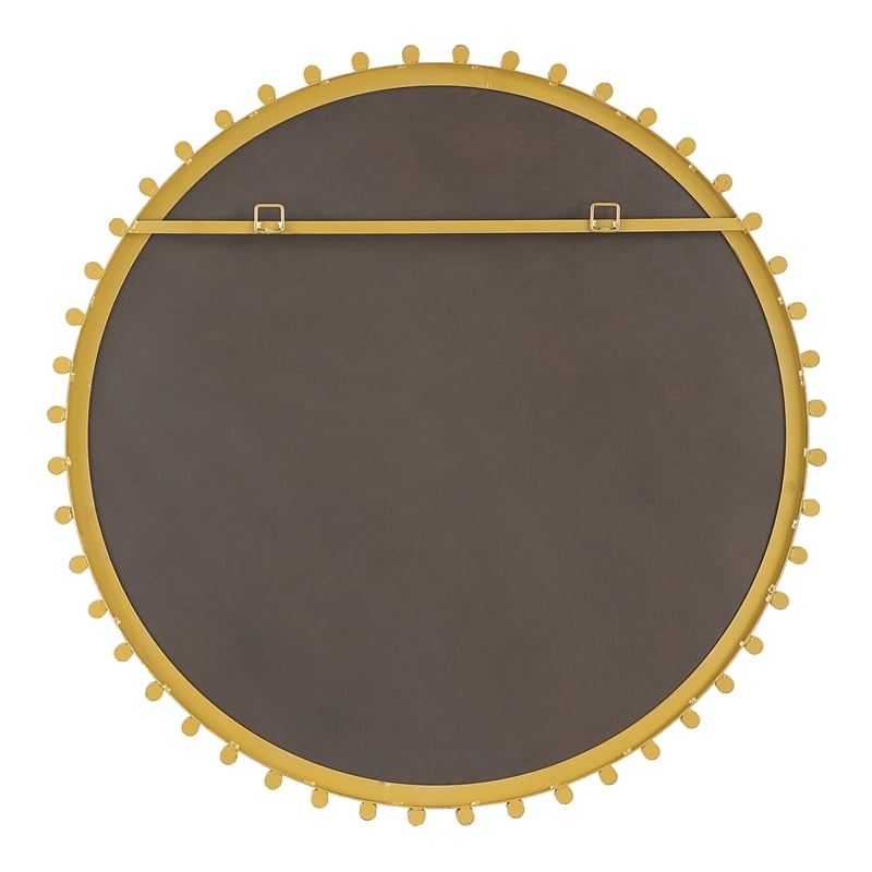 Uttermost Avelyne Round Mirror in Antique Brass