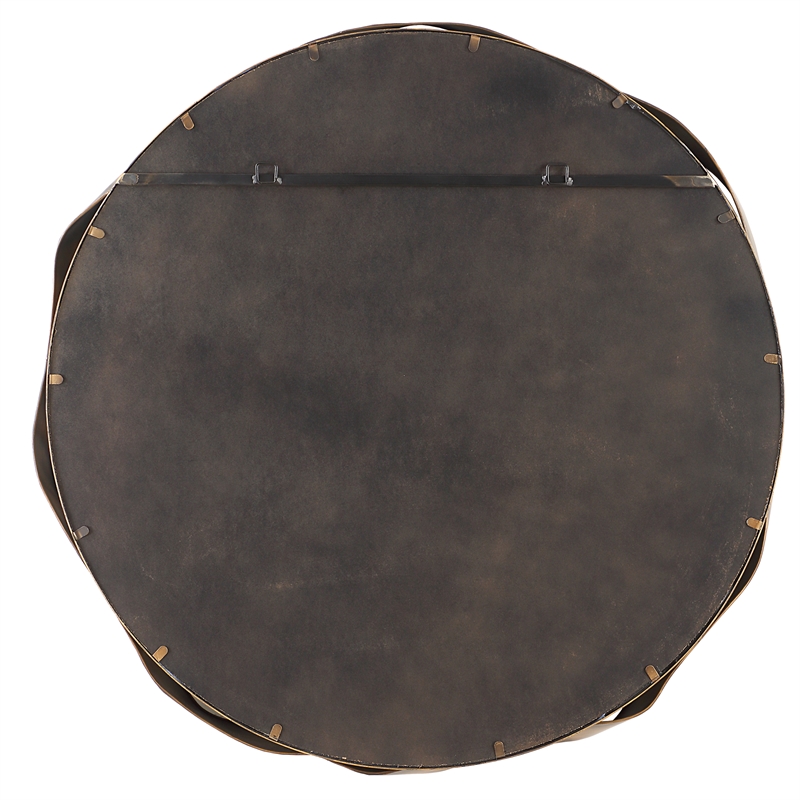 Uttermost Catch The Wave Round Mirror in Bronze