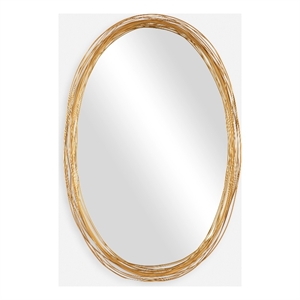 Uttermost Gillian Oval Mirror in in Gold