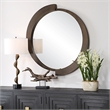 Uttermost Reverse Round Mirror in Bronze