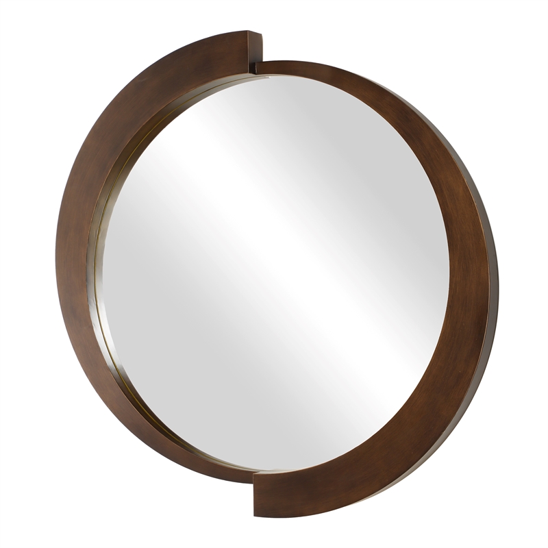 Uttermost Reverse Round Mirror in Bronze