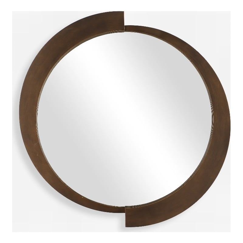 Uttermost Reverse Round Mirror in Bronze