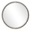 Uttermost Crystalline Round Mirror in Black