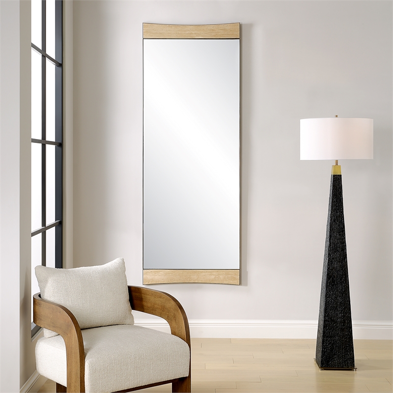 Uttermost Russo Oversized Modern Mirror in Tan
