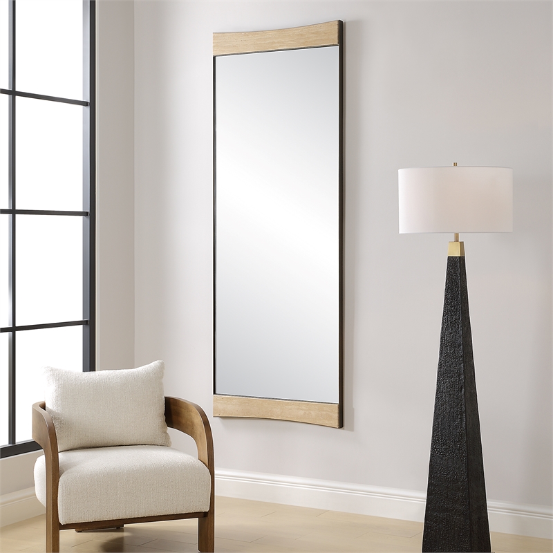 Uttermost Russo Oversized Modern Mirror in Tan