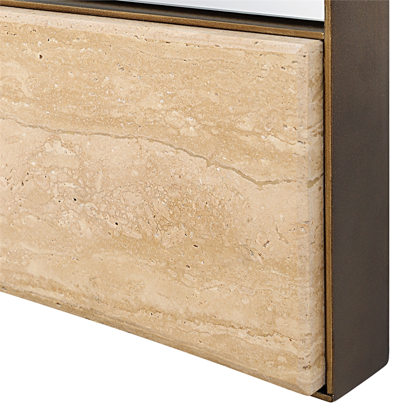Uttermost Russo Oversized Modern Mirror in Tan