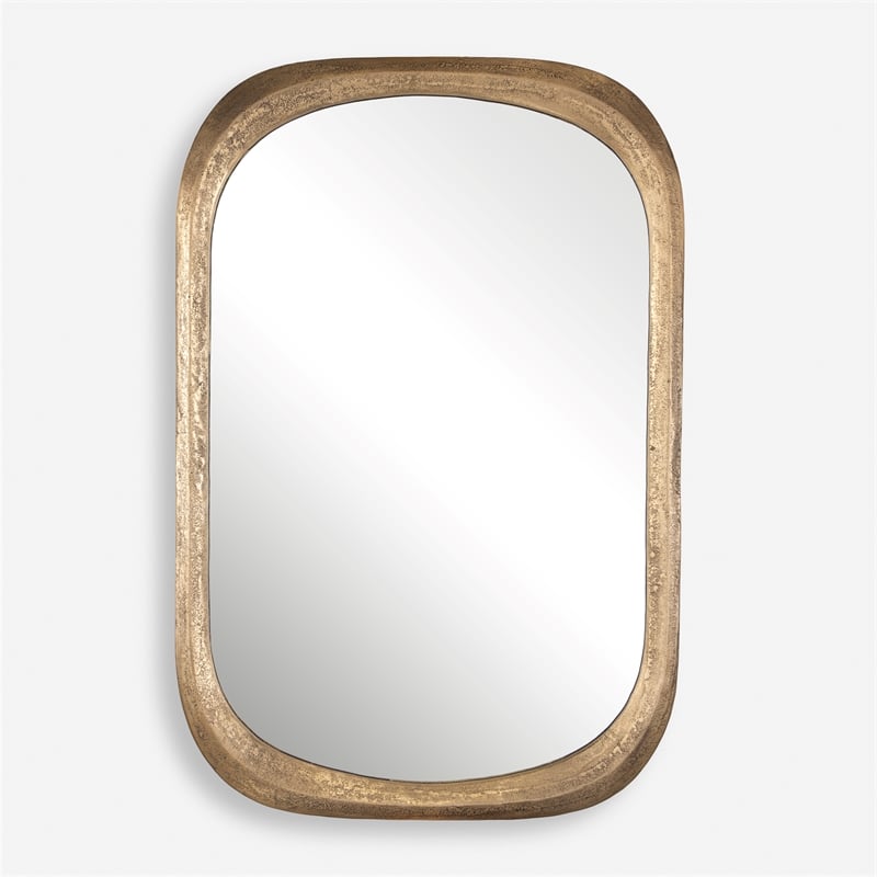 Uttermost Malone Brass Mirror in Antique Brass