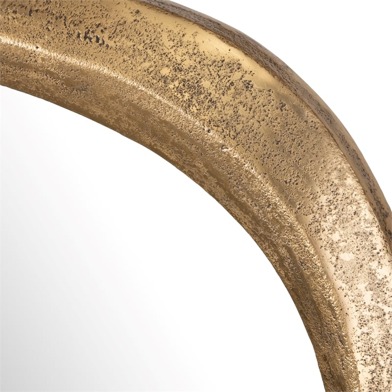 Uttermost Malone Brass Mirror in Antique Brass