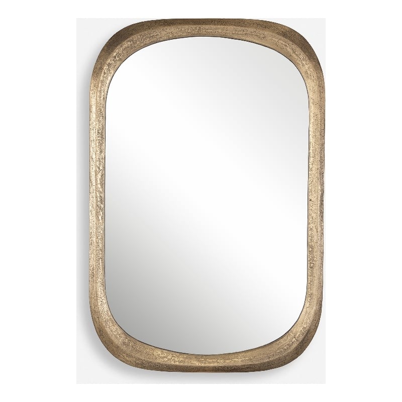 Uttermost Malone Brass Mirror in Antique Brass