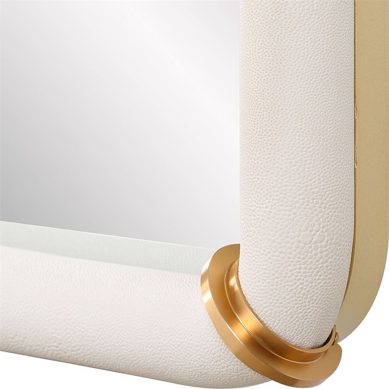 Uttermost Cyprus White Dressing Mirror