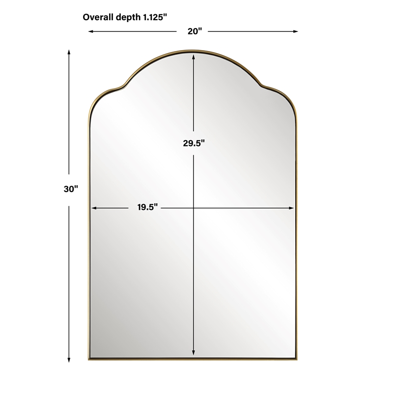 Uttermost Sidney Arch Mirror in Brass