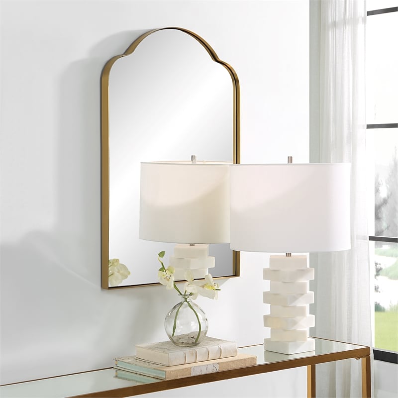 Uttermost Sidney Arch Mirror in Brass
