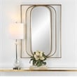 Uttermost Replicate Contemporary Oval Mirror in in Gold