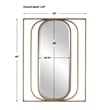 Uttermost Replicate Contemporary Oval Mirror in in Gold