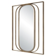 Uttermost Replicate Contemporary Oval Mirror in in Gold