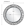 Uttermost Mosaic Metal Round Mirror in Black