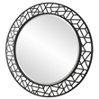 Uttermost Mosaic Metal Round Mirror in Black