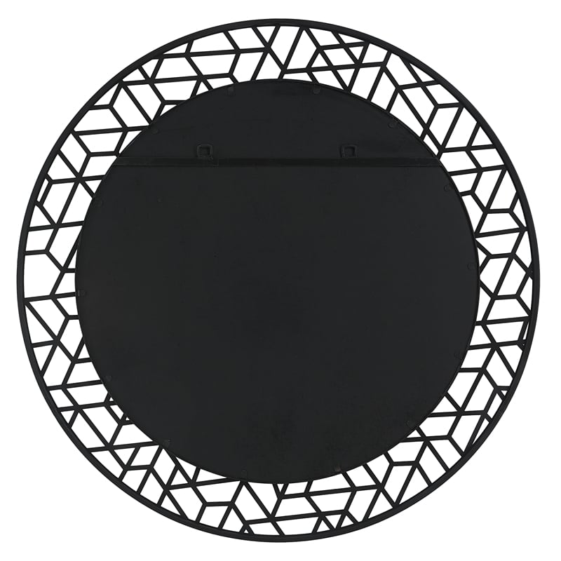 Uttermost Mosaic Metal Round Mirror in Black