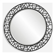 Uttermost Mosaic Metal Round Mirror in Black