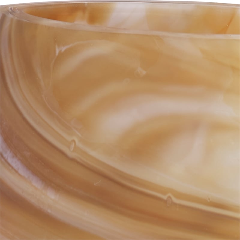 Uttermost Fusion Swirled Caramel & Ivory Vases Set of 2