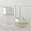 Uttermost Frost Silver Drip Glass Vases Set of 2