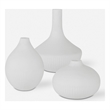 Uttermost Apothecary Satin White Vases Set of 3