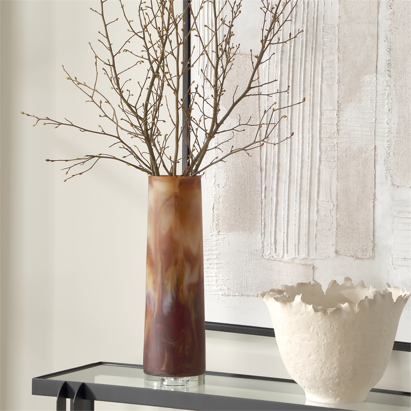 Uttermost Iced Mocha Vase in Mocha