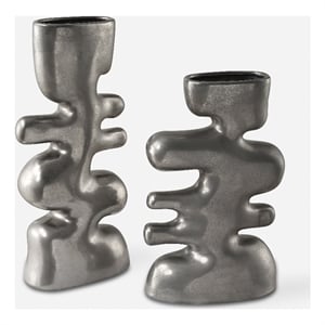 Uttermost Free Flowing Nickel Vases Set of 2