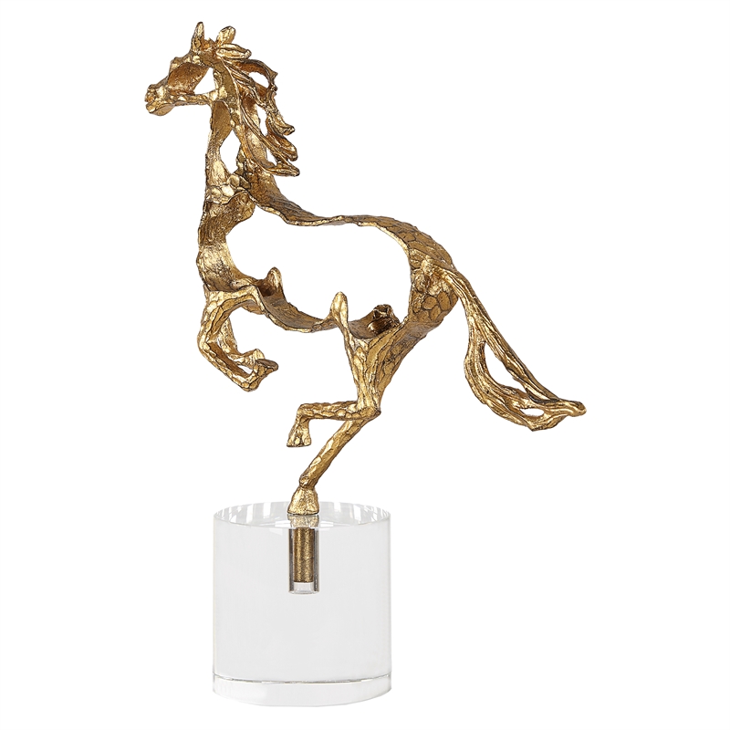 Uttermost Gallop Gold Sculpture