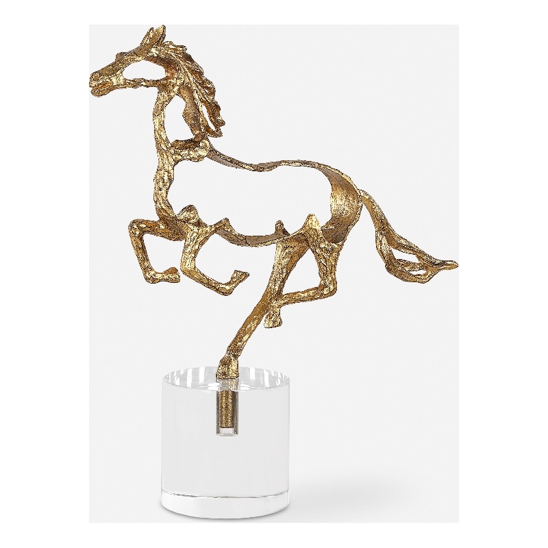 Uttermost Gallop Gold Sculpture