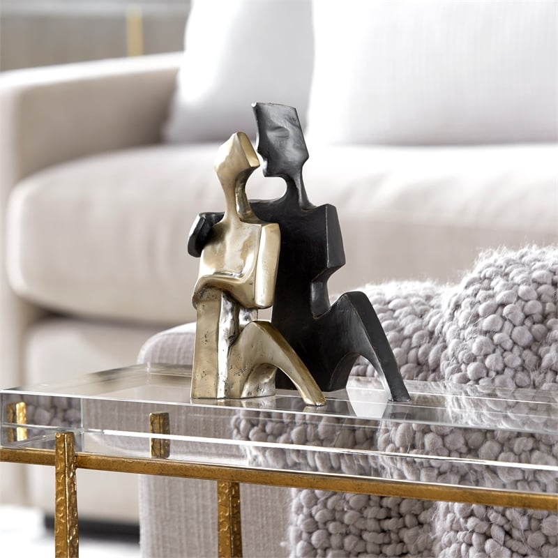 Uttermost Affection Bronze Gold Sculpture Set of 2
