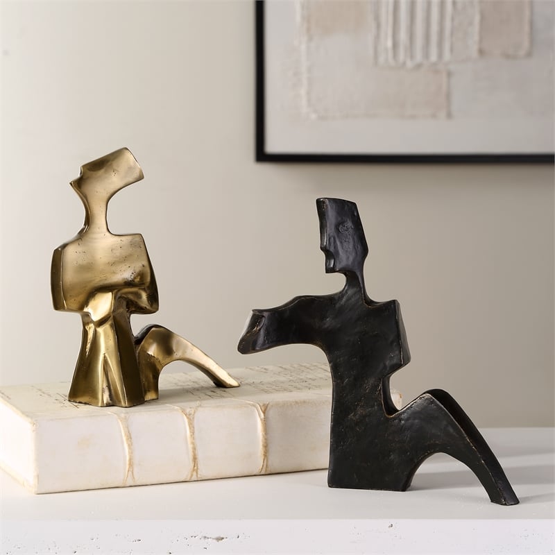 Uttermost Affection Bronze Gold Sculpture Set of 2