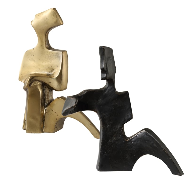 Uttermost Affection Bronze Gold Sculpture Set of 2