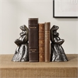 Uttermost Daydreaming Frogs Aged Silver Bookends Set of 2