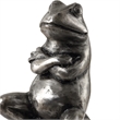 Uttermost Daydreaming Frogs Aged Silver Bookends Set of 2