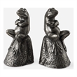 Uttermost Daydreaming Frogs Aged Silver Bookends Set of 2