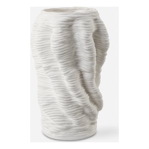 Uttermost Stratified Matte White Vase